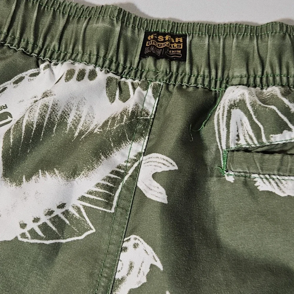 G Star Raw Swim Trunks Mens Size L Dirik Artwork Piranha Shorts Surf Board
